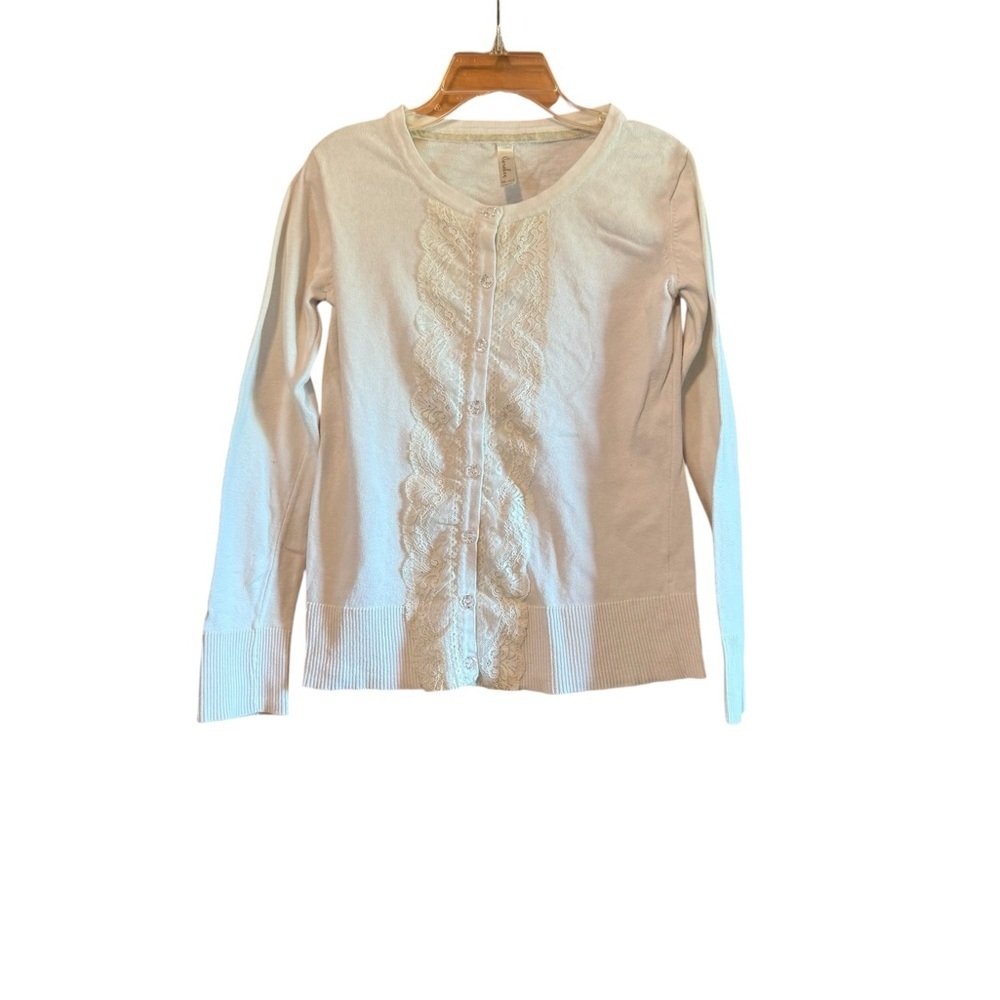 Cherokee Cream Lace Button Up Cardigan
